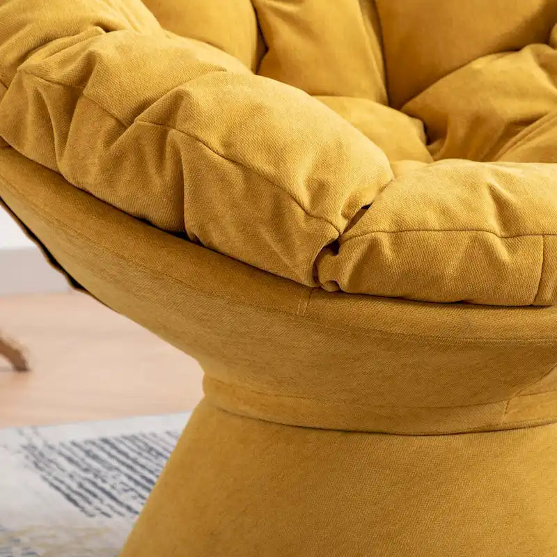 Poltrona Girevole 360° Oversize per Soggiorno Camera da Letto