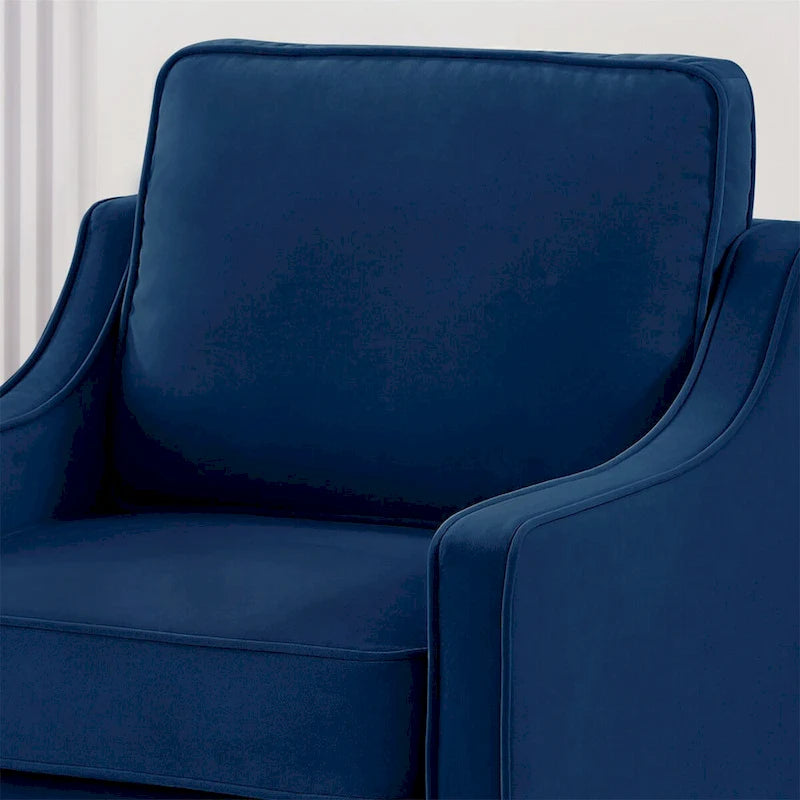 Sedia Divano Monoposto da Soggiorno con Gambe in Legno