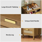 Comodino da 50 cm, cassettiera a 3 cassetti in legno per camera da letto, verde
