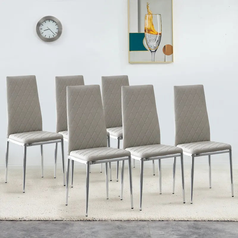Sedia da pranzo, sedia nera e set da 6 pezzi di
