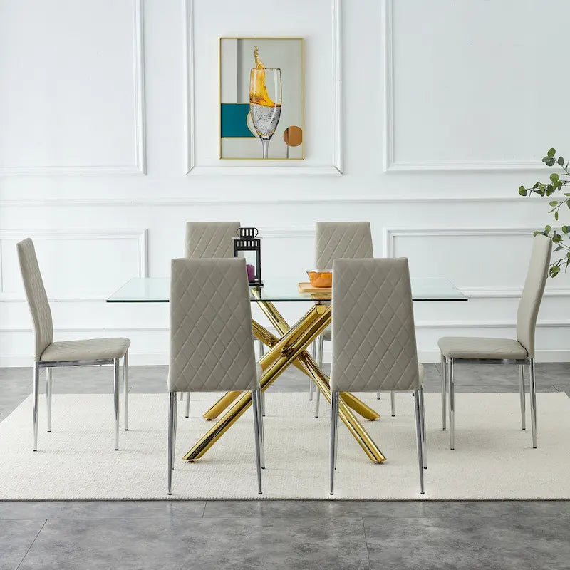 Sedia da pranzo, sedia nera e set da 6 pezzi di