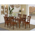   Dinette Set- a Rectangle Dining Room Table and Wooden Seat Dining Chairs, Mahogany (Pieces Options)