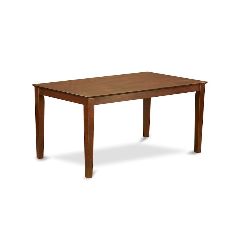 Set da pranzo - un tavolo da pranzo rettangolare e sedie da pranzo con seduta in legno, mogano (Opzioni pezzi)