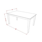 Set da pranzo - un tavolo da pranzo rettangolare e sedie da pranzo con seduta in legno, mogano (Opzioni pezzi)