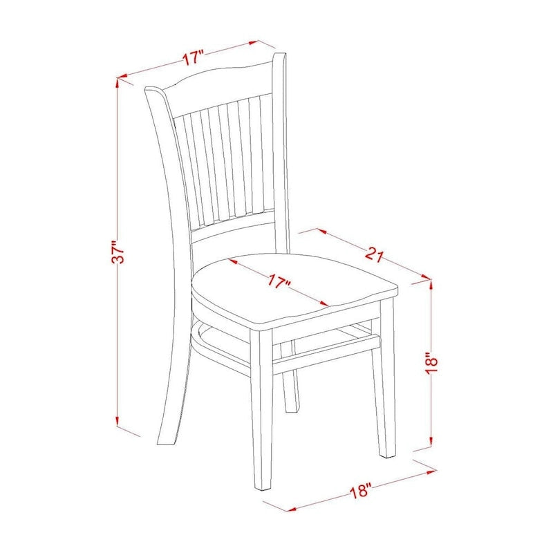 Set da pranzo - un tavolo da pranzo rettangolare e sedie da pranzo con seduta in legno, mogano (Opzioni pezzi)