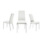 Set di 2 sedie da pranzo in pelle pieno fiore color tortora
