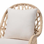 Poltrona Boema in Rattan Intrecciato color Avorio