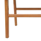 Sedia da Pranzo Intrecciata a Mano in Pelle con Struttura in Legno Teak - Set di 2 Marroni, Bianche o Nere