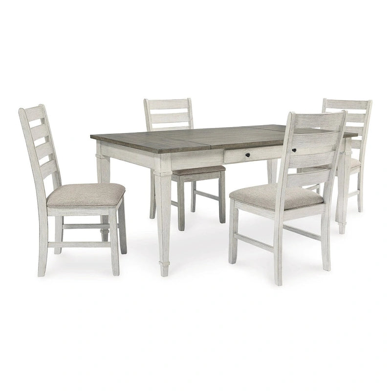 Pacco Cena 5 Pezzi Skempton Bianco / Marrone Chiaro