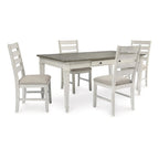 Pacco Cena 5 Pezzi Skempton Bianco / Marrone Chiaro