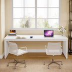 Scrivania da computer per 2 persone da 200 cm, scrivania da lavoro direzionale in legno per ufficio domestico