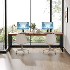 Scrivania da computer per 2 persone da 200 cm, scrivania da lavoro direzionale in legno per ufficio domestico
