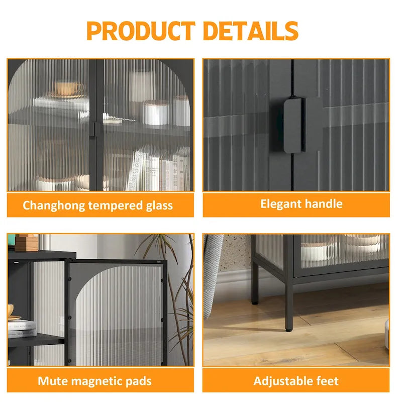 Credenza laterale in metallo