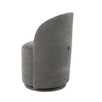 Sedia da pranzo girevole Correa in tessuto grigio colomba moderno